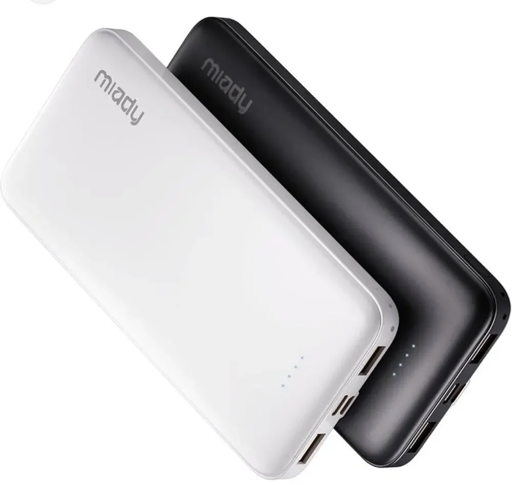 Miady 10000Mah Dual USB A 1 C Portable Charger, Fast Charging Power Bank -2 Pack
